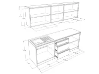 Linda 1 Konyha 224-60 méretrajz